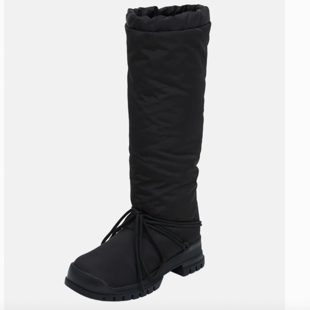 Source Unknown Black Puffer Long Boots - image 7